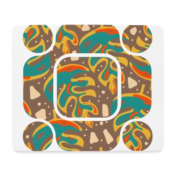 Blätter: Der abstrakte Tanz der Natur - Mousepad (Querformat) - Weiß - Vorne