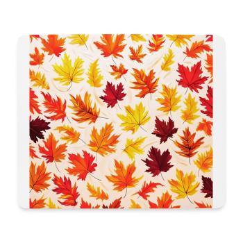 motif feuilles d’automne - Tapis de souris (format paysage) - blanc - Devant