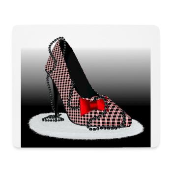 HighHeels – Schottisches Karomuster - Mousepad (Querformat) - Weiß - Vorne