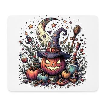 Citrouille d’Halloween - Tapis de souris (format paysage) - blanc - Devant