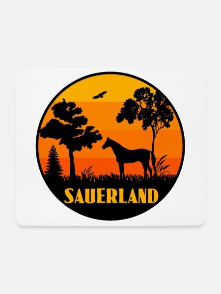 Sauerland - Mousepad (Querformat) - Weiß