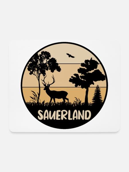 Sauerland - Mousepad (Querformat) - Weiß