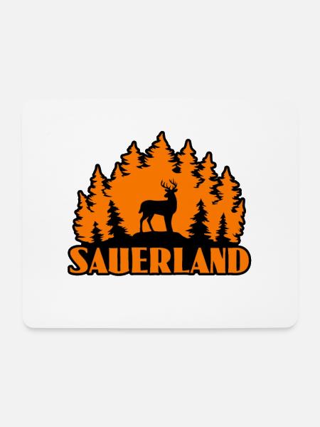Sauerland - Mousepad (Querformat) - Weiß