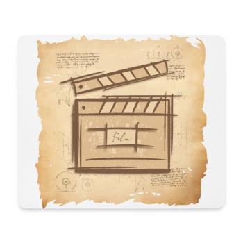 Vintage Filmklappe - Film Regisseur, Schauspieler. - Mousepad (Querformat) - Weiß - Vorne