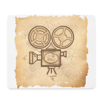 Vintage Movie Projector Film Director Actor - Mouse Pad (horizontal) - white - Front