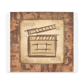 Vintage Filmklappe - Film Regisseur, Schauspieler. - Mousepad (Querformat) - Weiß - Vorne