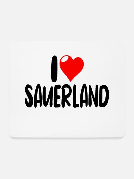 Sauerland - Mousepad (Querformat) - Weiß
