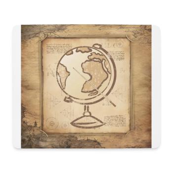 Geography - Globe & Pointer / Vintage Art - Mouse Pad (horizontal) - white - Front