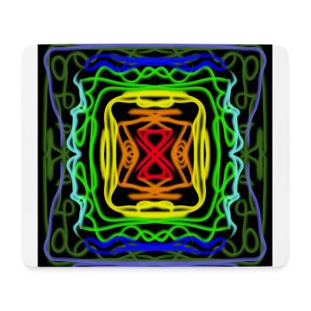 Motif géométrique arc-en-ciel - Tapis de souris (format paysage) - blanc - Devant