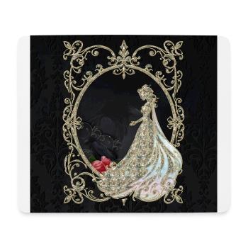 Elegance in gold and black - Mouse Pad (horizontal) - white - Front