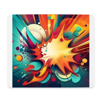 Abstract Colourful Splash with Explosive Design - Mouse Pad (horizontal) - white - Front