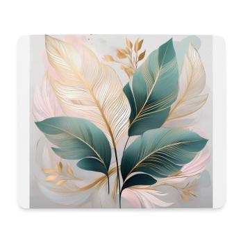 Elegant Tropical Leaves Art - Nature-Inspired Art - Mouse Pad (horizontal) - white - Front