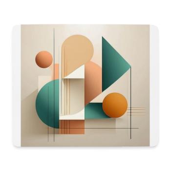 Modern Geometric Abstract Art Design - Mouse Pad (horizontal) - white - Front