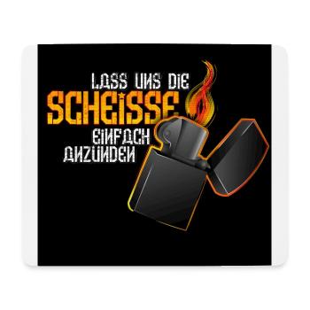 Let's just light up the shit! - Mouse Pad (horizontal) - white - Front