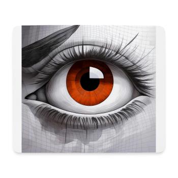 Auge auf das Raster - Mousepad (Querformat) - Weiß - Vorne