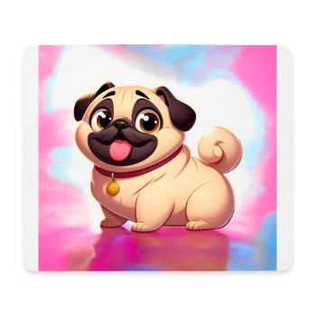 Mops 2 - Mousepad (Querformat) - Weiß - Vorne