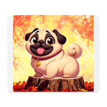 Mops 3 - Mousepad (Querformat) - Weiß - Vorne