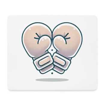 HeartShaped Boxing Gloves Design - Mouse Pad (horizontal) - white - Front