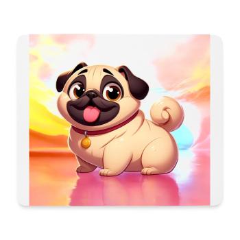 pug - Mouse Pad (horizontal) - white - Front