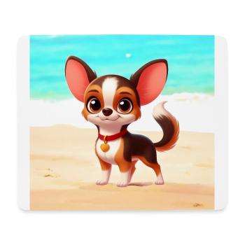 chihuahua 4 - Tapis de souris (format paysage) - blanc - Devant