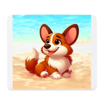 Corgi 3 - Mousepad (Querformat) - Weiß - Vorne