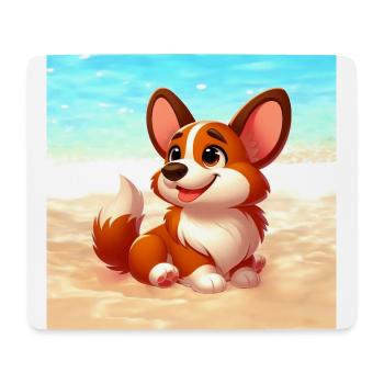 Corgi 3 - Mouse Pad (horizontal) - white - Front
