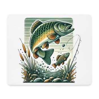 Vintage Fishing Adventure Graphic - Mouse Pad (horizontal) - white - Front