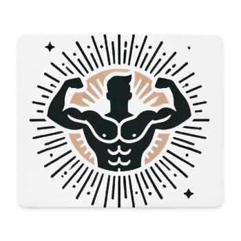 Insigne de motivation La force se mérite - Tapis de souris (format paysage) - blanc - Devant