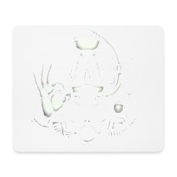 Scuba Diver with OK Gesture Graphic - Mouse Pad (horizontal) - white - Front