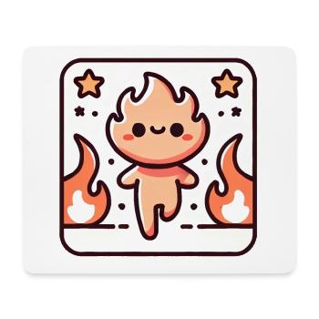 Folge deinem Passion Flame-Charakterabzeichen - Mousepad (Querformat) - Weiß - Vorne