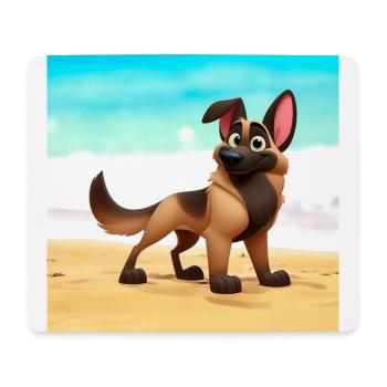 Malinois 6 - Mousepad (Querformat) - Weiß - Vorne