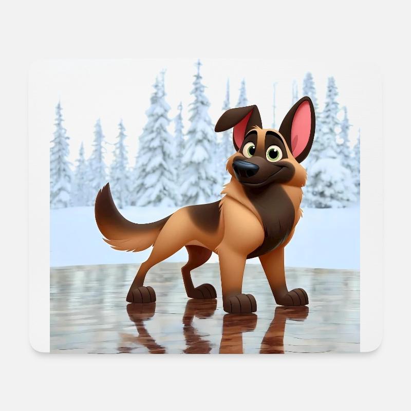 Malinois 4 - Mouse Pad (horizontal) - white