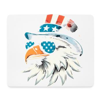 Patriotic Eagle with USA Sunglasses - Mouse Pad (horizontal) - white - Front