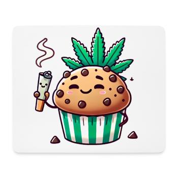 Chill Muffin with Leaf Joint - Mouse Pad (horizontal) - white - Front