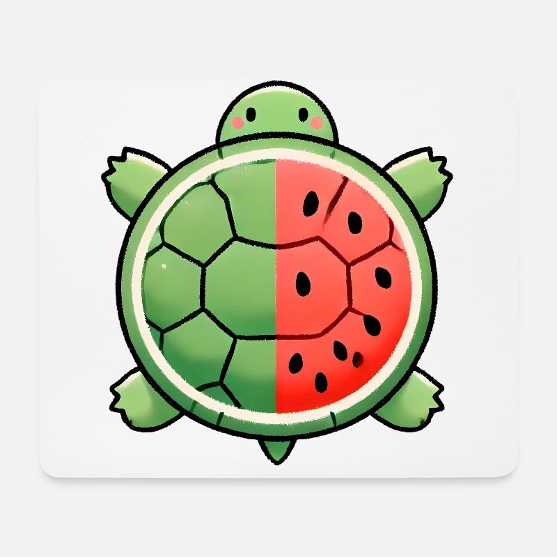 Natures Sweet Blend Wassermelone Schildkröte - Mousepad (Querformat) - Weiß