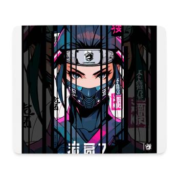 Ver.2 - Cyborg Ninja Kanji - Mousepad (Querformat) - Weiß - Vorne