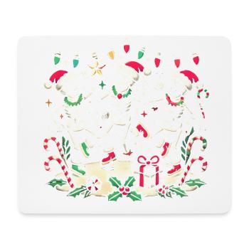 Noël festif dansant squelettes - Tapis de souris (format paysage) - blanc - Devant