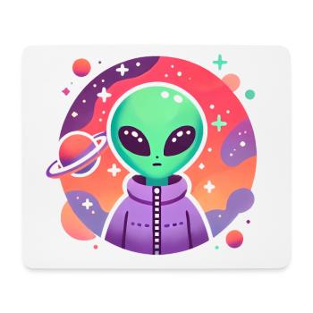 Alien Traveler Kosmische Kunst - Mousepad (Querformat) - Weiß - Vorne