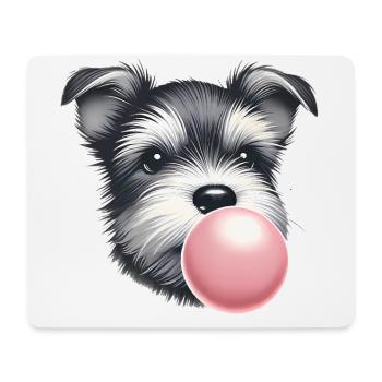Terrier joueur avec chewing-gum - Tapis de souris (format paysage) - blanc - Devant
