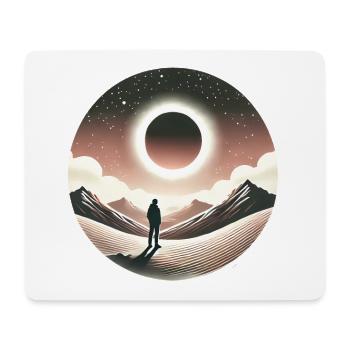 Eclipse Gaze Silhouette Design - Mousepad (Querformat) - Weiß - Vorne