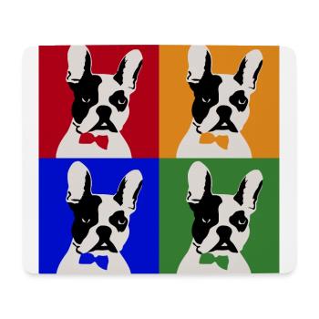 Franz Bulldog Colorful - Mouse Pad (horizontal) - white - Front