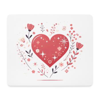 Âmes sœurs par Destiny Heart Design - Tapis de souris (format paysage) - blanc - Devant