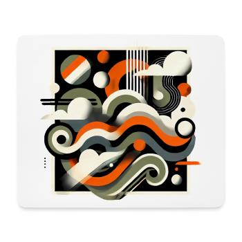 Mutige abstrakte Kunst in leuchtenden Farben - Mousepad (Querformat) - Weiß - Vorne