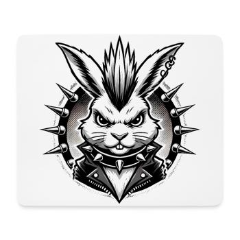 Punk Hase im verliebten Design - Mousepad (Querformat) - Weiß - Vorne