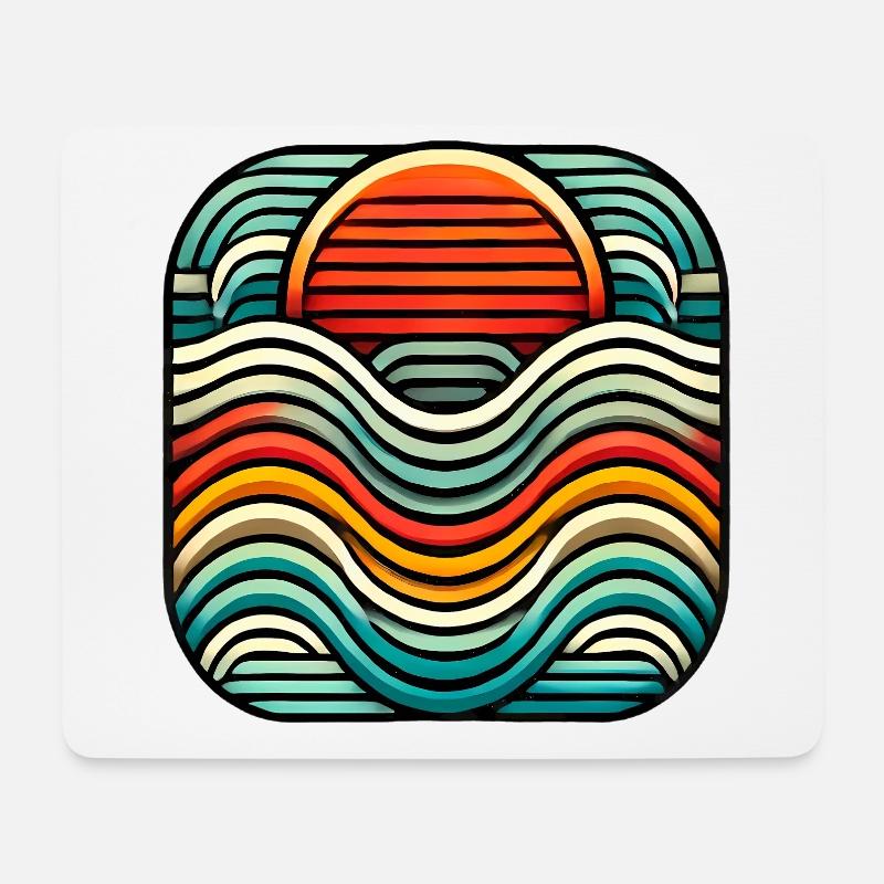 Retro Social Club Design - Mousepad (Querformat) - Weiß