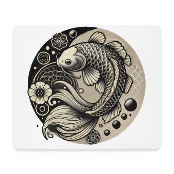Koi Fisch Harmonie Design - Mousepad (Querformat) - Weiß - Vorne