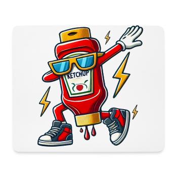 Ketchup Bottle Dab Design - Mouse Pad (horizontal) - white - Front