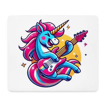 Conception de guitare licorne à bascule - Tapis de souris (format paysage) - blanc - Devant