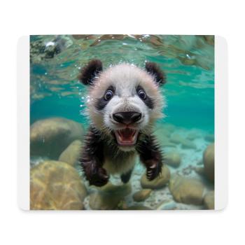 Panda under water - Mouse Pad (horizontal) - white - Front