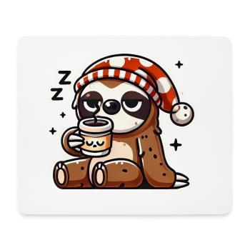 Es ist wieder Monday Sleepy Faultier Design - Mousepad (Querformat) - Weiß - Vorne